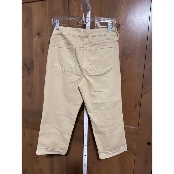 NYDJ Marilyn Straight leg jean, cropped, tummy control, slimming, NWOT, 6, Tan - Picture 3 of 4